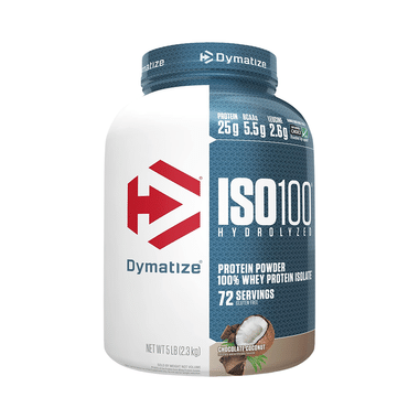 Dymatize Nutrition ISO 100 Hydrolyzed 100% Whey Protein Isloate Powder Chocolate Coconut