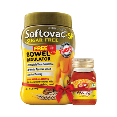 Softovac Softovac-SF Bowel Regulator Powder | Eases Constipation With 20gm Dabur Honey Free