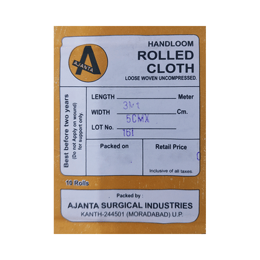 Handloom Rolled Cloth 5cm X 3m