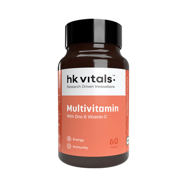 Healthkart HK Vitals Multivitamin With Multimineral, Amino Acids, Taurine & Ginseng Extract | For Energy, Immunity & Stamina | Tablet