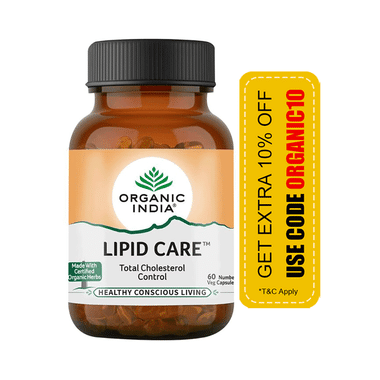 Organic India Lipid Care Veg Capsule | Supports Healthy Cholesterol