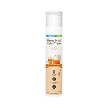 Mamaearth Honey Malai Night Cream | Paraben & Silicone-Free | For All Skin Types