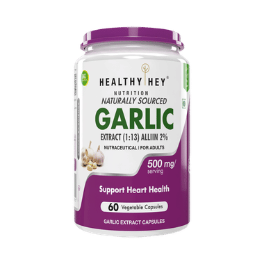 Healthy Hey Nutrition Naturally Sourced Garlic Extract Vegetable Capsule