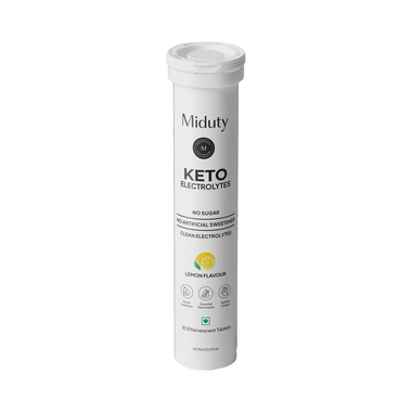 Miduty Keto Electrolytes (Energy Drink) For Hydration-Mineral Balance-Keto Diet Effervescent Tablet Lemon Sugar Free
