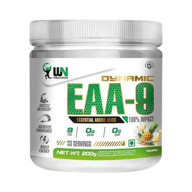 WN World Nutrition Dynamic EAA 9 Essential Amino Acids Powder Pineapple