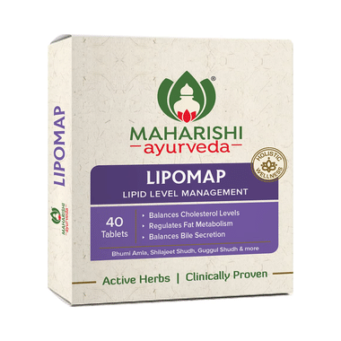 Maharishi Ayurveda Lipomap Tablet | , Ayurvedic Cholesterol Management, Effective Herbs, Reduces Stress