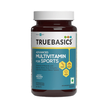 TrueBasics Advanced Multivitamin For Sports With Amino Acids & Antioxidants | For Immunity, Strength & Recovery | Tablet