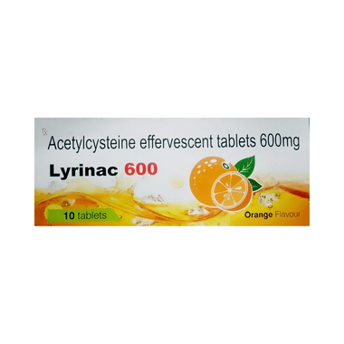 लिरिनैक 600 एफर्वेसेंट टैबलेट ऑरेंज
