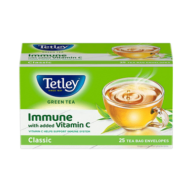 Tetley Green Tea with Added Vitamin C Tea Bag (1.3gm Each) Classic