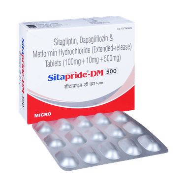 Sitapride DM 10mg/500mg/100mg Tablet