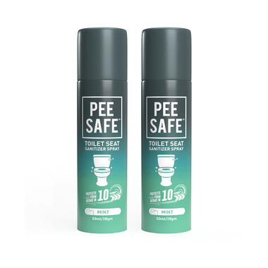 Pee Safe Toilet Seat Sanitizer Spray (50ml Each) Mint