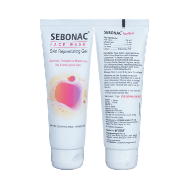 Sebonac Skin Rejuvenating Gel Face Wash | For Oily & Acne Prone Skin