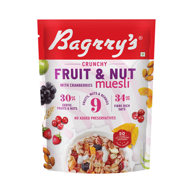 Bagrry's Crunchy Fruit And Nut With Cranberries Muesli