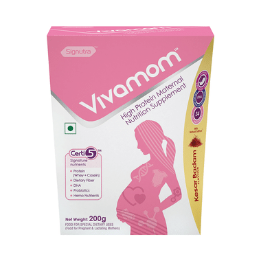 Vivamom High Protein Maternal Supplement | Flavour Kesar Badam Powder