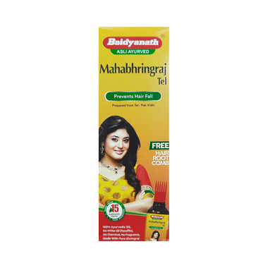 Baidyanath (Nagpur) Mahabhringraj Tel Ayurvedic Hair Oil | Helps Reduce Hair Fall