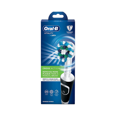 Oral-B Vitality 100 Braun Cross Action Electric Rechargeable Toothbrush Black