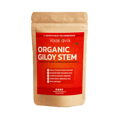 Vaastavik Organic Giloy Stem Dried Cut Herb Tea Pack