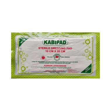 Agarwals Kabiron Kabipad Premium Combine Sterile Dressing Surgicals Pad 10cm X 20cm