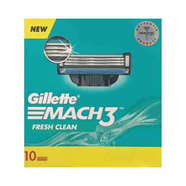 Gillette Unit Mach 3 Shaving Razor Blades Fresh Clean