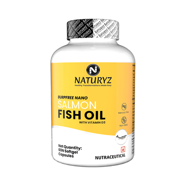 Naturyz Burpfree Nano Salmon Fish Oil With Vitamin D3 Softgel Capsule