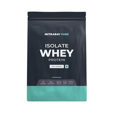 Nutrabay Pure Whey Isolate for Muscle Recovery | No Added Sugar | Powder Unflavoured