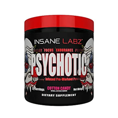 Insane Labz Psychotic Infused Pre-Workout Power House Powder Cotton Candy