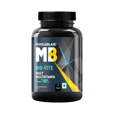 MuscleBlaze MB-Vite Multivitamin | With Amino Acids, Pre & Probiotic Blend | For Energy, Gut Health & Immunity | Tablet