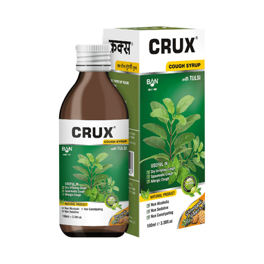 Ban Labs Crux Ayurvedic Cough Syrup With Tulsi |Relief From Chronic Cough & Cold|