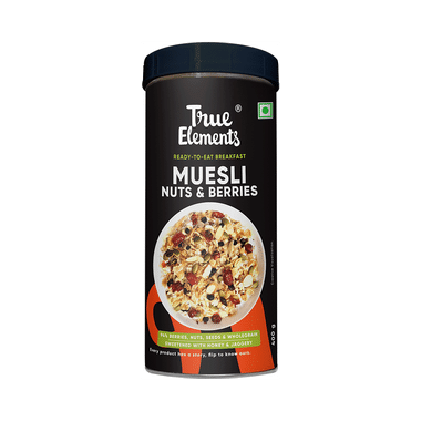 True Elements Muesli Nuts & Berries With High Fiber | Sweetened With Raw Honey