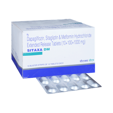 Sitaxa DM 10mg/1000mg/100mg Tablet ER