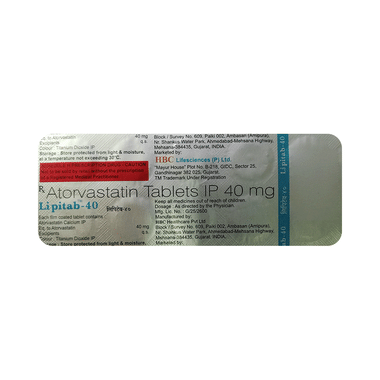 Lipitab 40mg Tablet