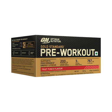 Optimum Nutrition (ON) Gold Standard Pre-Workout Sachet (9.5gm Each) Fruit Punch