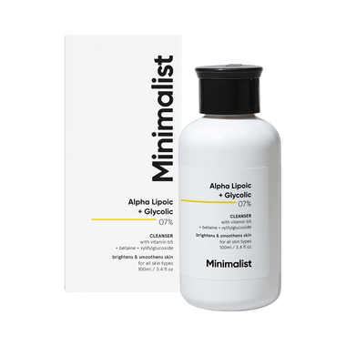 Minimalist Alpha Lipoic + Glycolic 7% Cleanser | Brightens & Smoothens Skin
