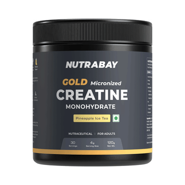 Nutrabay Micronised Creatine Monohydrate Powder Pineapple Ice Tea