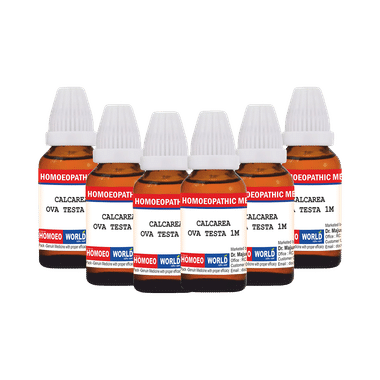 Dr. Majumder Homeo World Calcarea Ova Testa Dilution(30ml Each) 1M