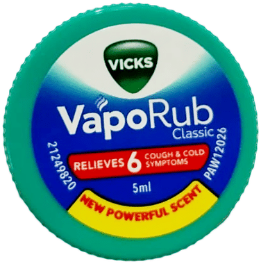 Vicks Vaporub Balm with Menthol, Camphor & Eucalyptus Oil | Relieves 6 Symptoms of Cough & Cold | Goodness of Ayurveda
