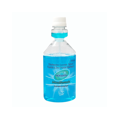 Hexidrin Chlorhexidine Gluconate | Sodium Fluoride & Zinc Chloride Blue Mouth Wash