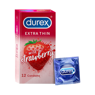 Durex Extra Thin Condom Strawberry