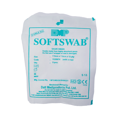 Softswab Gauze Swab 7.5cm X 7.5cm X 12ply