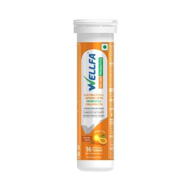 Wellfa Reload Probiotics Effervescent Tablet Orange Sugar Free