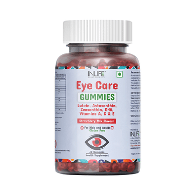 Inlife Eye Care Gummies Strawberry Mix Gluten Free