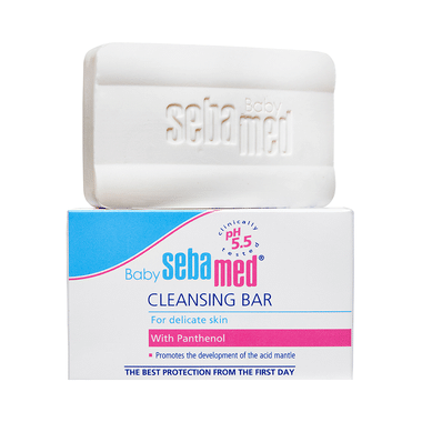 Sebamed Baby Cleansing Bar|pH 5.5 |Newborn Bathing|Soap Free|Tear Free|