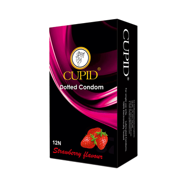 Cupid Dotted Condom Strawberry