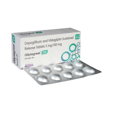 Gliptagreat D 5mg/100mg Tablet SR