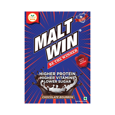 Maltwin Drink For Kids - 100% Barley Malt & Milk For Growth & Immunity Powder Chocolate Bourbon