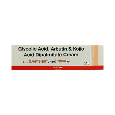 Demelan Cream With Glycolic Acid, Arbutin & Kojic Acid | Derma Care | For Pigmentation & Marks | Promotes Even Skin Tone