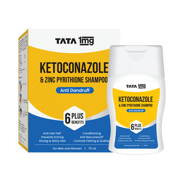 Tata 1mg Ketoconazole & Zinc Pyrithione Anti Dandruff Shampoo