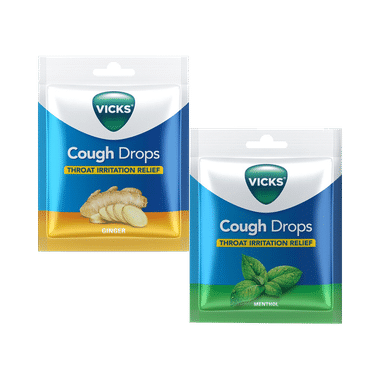 Vicks Combo Pack of Cough Drops Menthol & Ginger (20 Each)