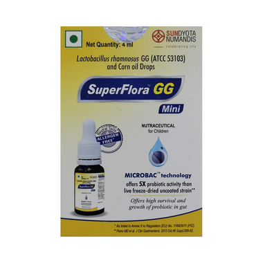 Superflora GG Oral Drops | Probiotic Support For Children | Neutral Taste | Supports Gut Health & Immunity Oral Drops