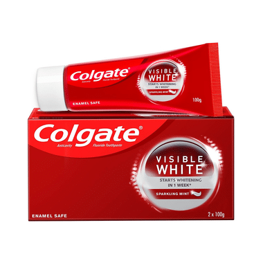 Colgate Visible White Anticavity Toothpaste (100gm Each)